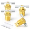 GASHER 4PCS Brass 1/4" NPT Male Wing Style Air Compressor