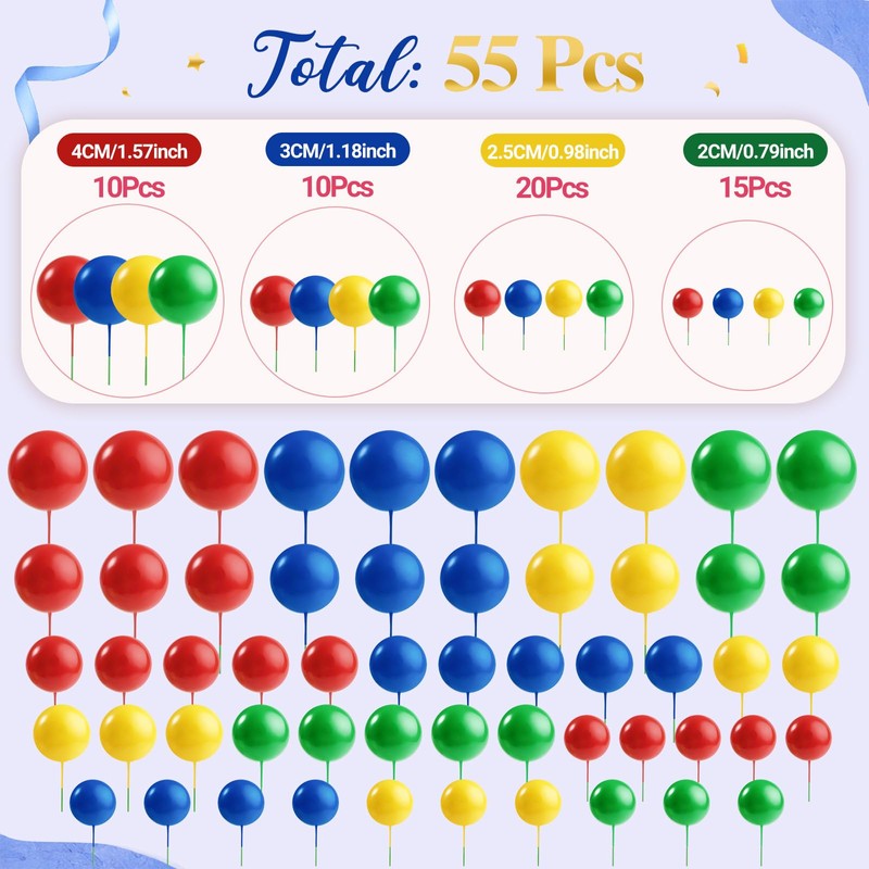 CHRORINE 55 palline decorative per torte, mini palloncini e cupcake,