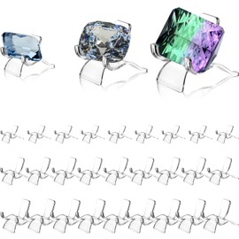 Lyellfe 30 Pieces Acrylic Easel Stand, Mini Display Stand in 3 Different Size, Clear Plate Holder Display Stand for Coins, Trading Cards, CDs or Other Collections