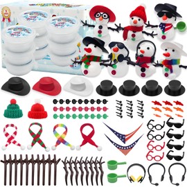 Christmas Snowman Crafts Sets,Air Dry Clay Snowman Crafts for Kids, Modeling Clay Christmas Snowman DIY Sets Clays kit for Kids,Christmas Stocking Stuffers for Kid,Christmas Crafts Xmas Gift (9 Pack)