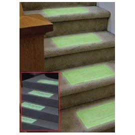 Glow in The Dark Indoor/Outdoor Stair Treads - Set of 4 by SkyMall