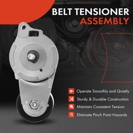 A-Premium Belt Tensioner Assembly with Pulley Compatible with Honda Accord 2003-2012, Odyssey 2005-2010, Pilot, Ridgeline & Acura MDX, RL, TL, ZDX, Replace# 04317RCA305, 31170RCAA01