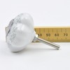 Grey Detailed Floral Pattern Ceramic Knob, Pull, Handle, for Cupboards,