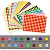 Dot Stickers,16 Sheet 6mm Round Coloured Dots Sticky Dots 6120