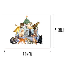 We Wish You A Meowy Christmas Card - Happy Christmas Holiday - Christmas Card - Meowy Card - Happy Holidays - Animal Cat Lovers Card