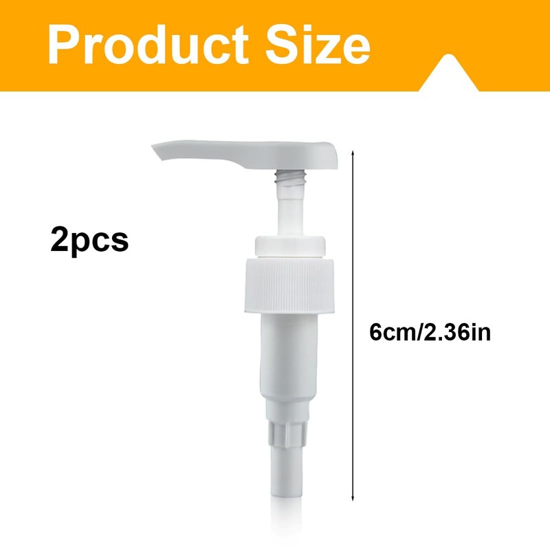 SGERUFZ Pack of 2 Dosing Pump Syrup Screw Bottle Dosing