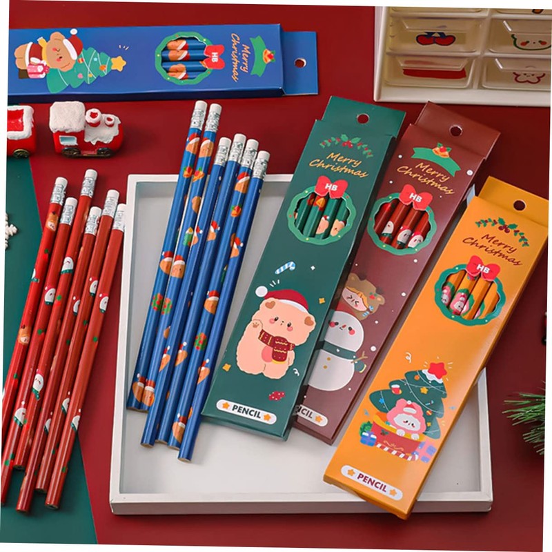 Operitacx 2sets Christmas Pencil Drawing Pencils School Pencils Writing Pencils