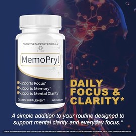 Memopryl Capsules - MemoPryl Support Advanced Formula, Daily Memo Pryl Pills All Natural Ingredients Premium Formula Vitamins for Overall Health & Wellness Reviews, 60 Capsules for 1 Month