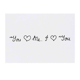'Love You & I' Temporary Tattoo - Water Resistant, Skin-Safe, Non-Toxic Transfer (TO00020748)
