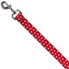Buckle-Down Minnie Mouse Polka Dot Mini Silhouette Pet Leash Red/White