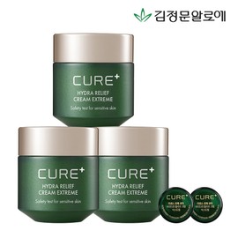 Kim Jeong-moon Aloe [Kim Jeong-moon Aloe] Cure Hydra Relief Cream Extreme 50g 3pcs [Mini x 2] / [김정문알로에] 큐어 하이드라 릴리프 크림 익스트림 50g 3개 [미니x2]