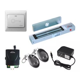 Visionis Magnetic Door Lock Access Control Wireless Receiver and Remote Entry - 300lbs Outswinging