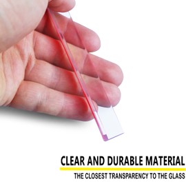 eatelle Multi-Purpose Clear Shower Door Side Seal L Shape Angle Jamb with Pre-Applied Tape for 1/4" to 1/2" Glass - 78 in Long (2)