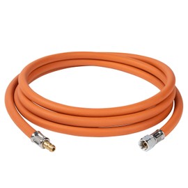 Gas Hose 5 m 500 cm Plug-In Coupling Quick Coupling to 1/4 Inch Left Thread Winterproof -30° Propane Butane 2025