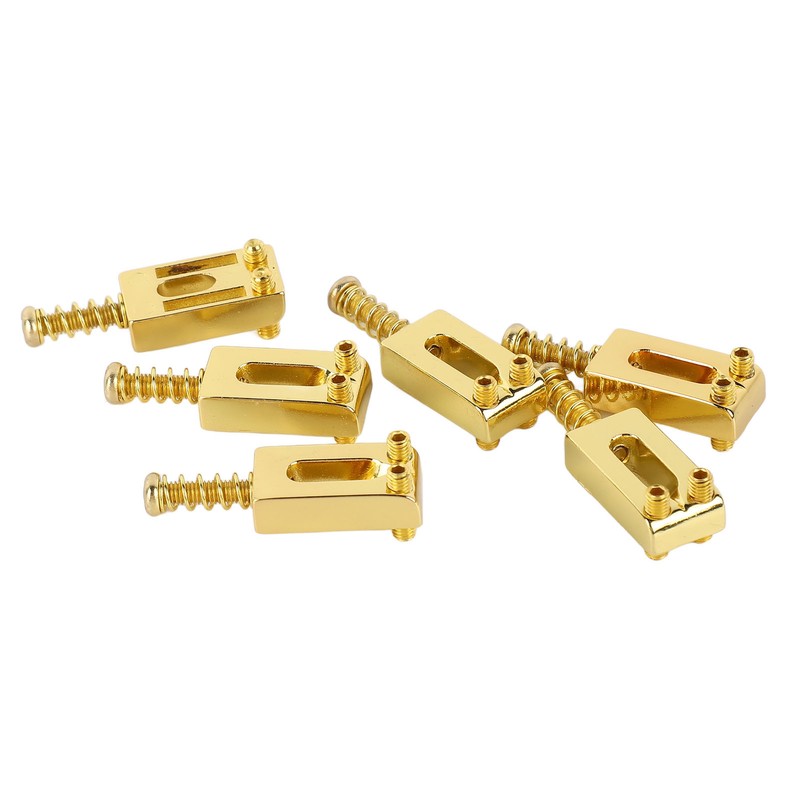 6 Pcs Electric Guitar Bridge Saddle Standard Zinc Alloy Guitar