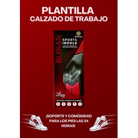 RONAN. Work Insoles Black Size 9-10