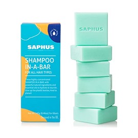 6 barras de champú sin sulfato para el control de la caspa y el cabello graso, juego de jabón de champú sólido natural (tamaño de viaje de 8.46 onzas)