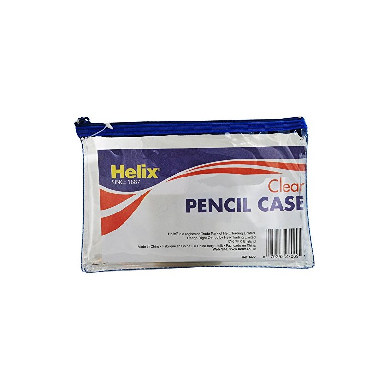 Helix Pencil Case PVC Coloured Zip 200x125mm Ref M77040