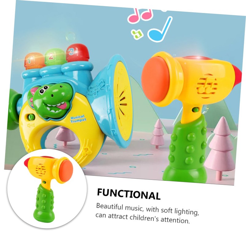 Kisangel Musical Hammer Toy Lights for Boys and Girls Educational