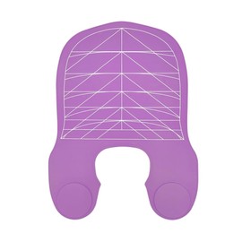 Haarschneidehalsband, wasserdichtes Silikon-Haarfärbehalsband mit eckigen und geraden Schneidrichtlinien, Friseur-Stylisten-Haarschneidepad für Friseursalons, Friseurläden (lila)