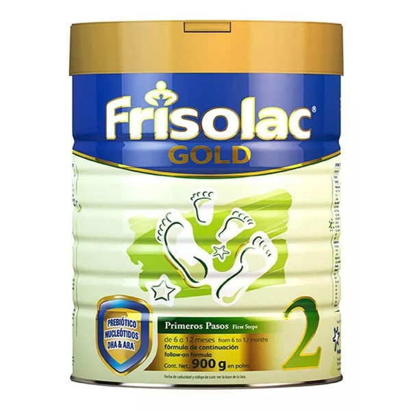 Frisolac Leche de fórmula en polvo Frisolac Gold 2 en lata de 1 de 900g - 6  a 12 meses