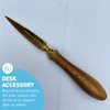 Thorness Wooden Handle Letter Opener, Brass-Plated Split File, Envelope Opener