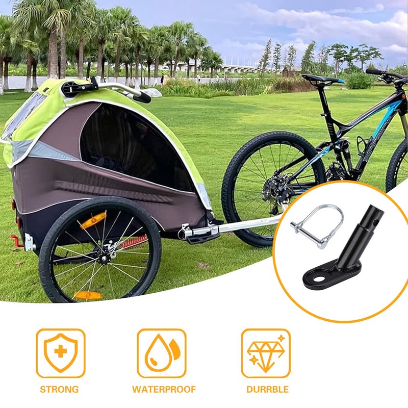 Universal Bike Trailer Hitch Coupler Kit - Steel Bicycle Connector