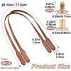 Winsyison 4pcs Leather Purse Band with Rivets, 28.15in, Coffee &