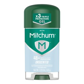 Mitchum Men Gel Antiperspirant Deodorant, Unscented, 2.25oz.