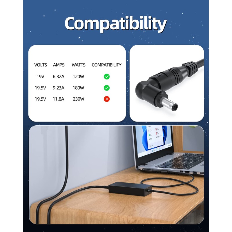Power Supply for MSI Laptop Charging Cable (with CE Safety