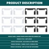 20Pcs Glass Shower Door Hinge Gasket Replacement, Grid Rubber Glass