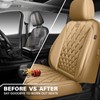 CAR PASS Piping Luxury PU Leather Two Front Car Seat