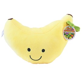 Kögler 97361 Super Soft Plush Banana, Cheeky Fruits Squishy, Fluffy Cuddly Plush Toy with Face, Approx. 23 cm