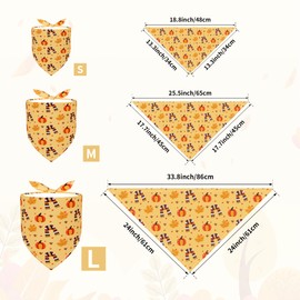 Pai Sence 30 Pcs Fall Dog Bandanas Bulk for Small Dogs 18 Inch Autumn Dog Bandanas Adjustable Polyester Scarves for Puppy Cats XSmall Breed Grooming S