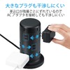 Elecom TT-U02-1220BK Power Strip Tower Type, 12 Slots, Includes Lightning
