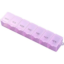 Pink Pill Organizer Box Transparent 7 Grids Pill Storage Box Clear Tablets Container Excellent Personal Pill Organizers
