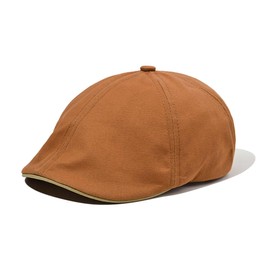 Clape Newsboy Cap Flat Cap Cotton Adjustable Baker Boy Hat Mens Women Peaked Cap Beret Gatsby Orange NBAP2501