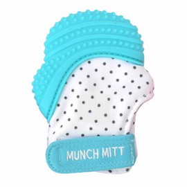 Malarkey Kids Munch Mitten Teething Mitten Aqua Blue