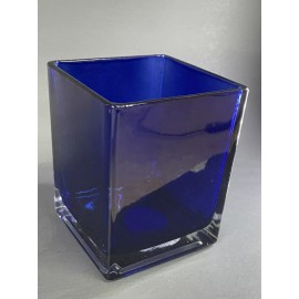 Unmarked Home & Garden Crystal Blue Planters Small Glass Indoors