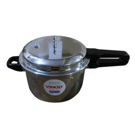 Vinod Platinum Triply Stainless Steel Pressure Cooker Outer Lid - 3 Litre | SAS Bottom Cooker | Induction and Gas Base Cooker | ISI and CE certified, Silver