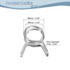 uxcell 15Pcs 8mm/0.32inch Inner Dia Double Wire Spring Hose Clamp,