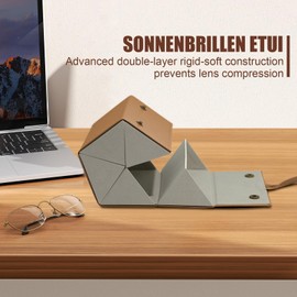 Sunglasses Travel Case | Foldable Glasses Case | Portable Foldable Sunglasses Organizer for Closet, Desk, Home, Travel, Bedroom