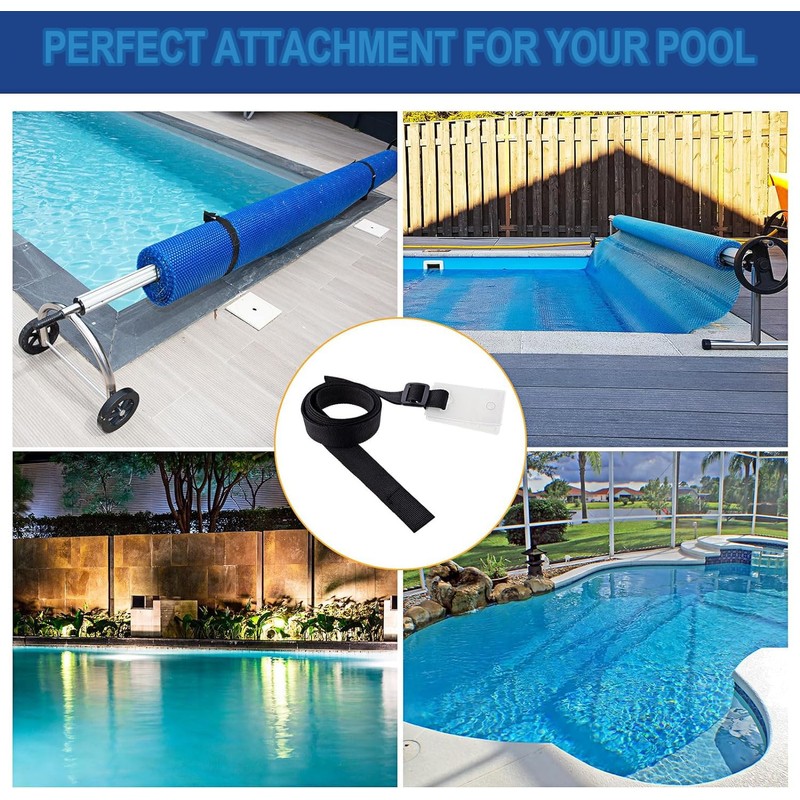 IONPSHG 8Set Pool Solar Cover Reel Attachment Kit Pool Solar