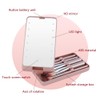 LED Lighted Makeup Cosmetic Mirror with Makeup Brushes Travel Folding