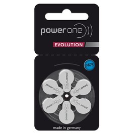 Power One Evolution Size 675 Hearing Aid Batteries, 60 p675 Batteries. Local Battery Keychain Battery Holder Included