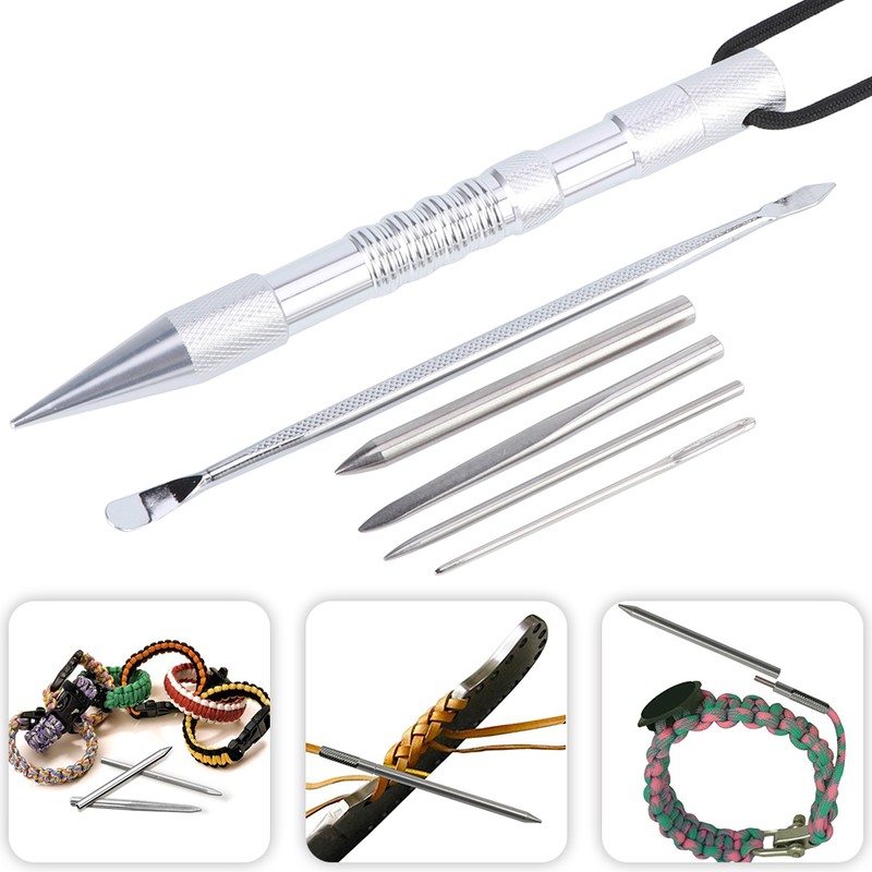 Bracelets Parachute Cord Knitting Needles Spike Kit Aluminum DIY Weaving