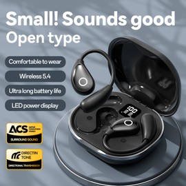 Open Ear Headphones Wireless Bluetooth Over On Ear with Headband Bone Sound Headphones Bluetooth Sport Bone Conduction Headphones Wireless Open Earbuds Air Bone Conduction Headphones Earphones with