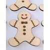 Chirpy & Goose Wooden Gingerbread Man Shapes, 6cm x 5cm,