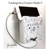 Glamsockets Decorative Wall Mount Surge Protector with 3 Outlets, Dual