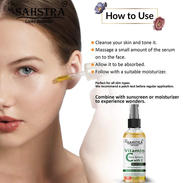 SAHSTRA Vitamin C And E Face Serum for Glowing Skin|50